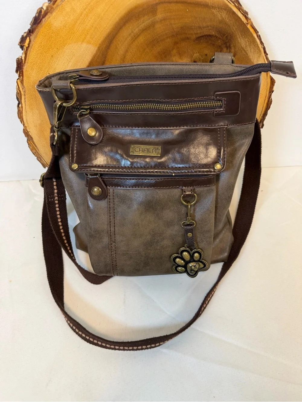 Chala Gemini 3-In-1 Crossbody Paw Print Dog Lover Dog Mom Shoulder Bag